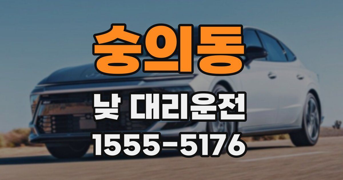 숭의동 낮 대리운전