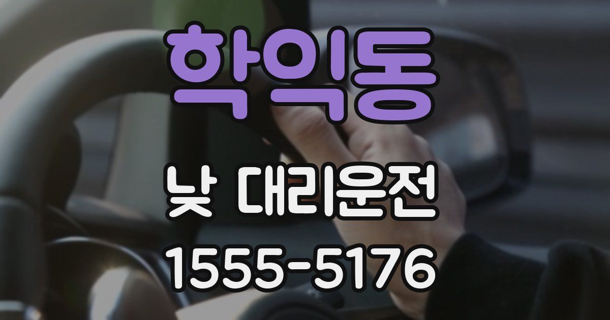 학익동 낮 대리운전