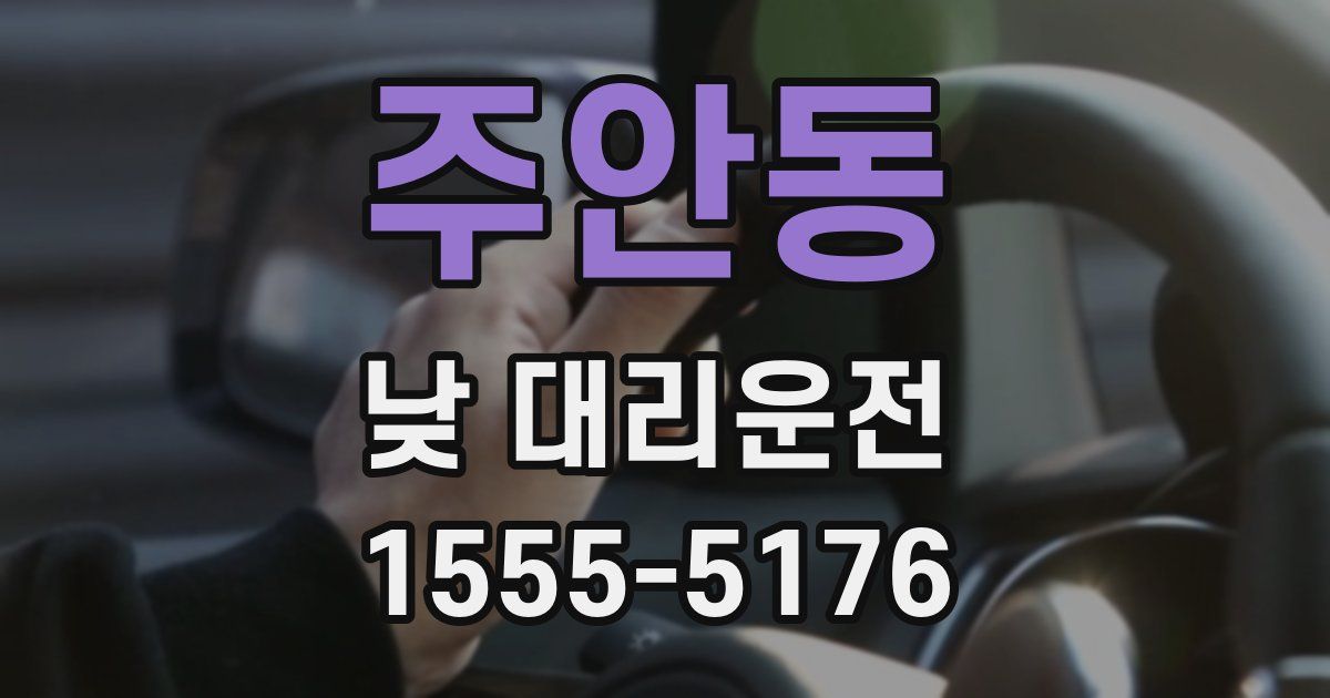주안동 낮 대리운전
