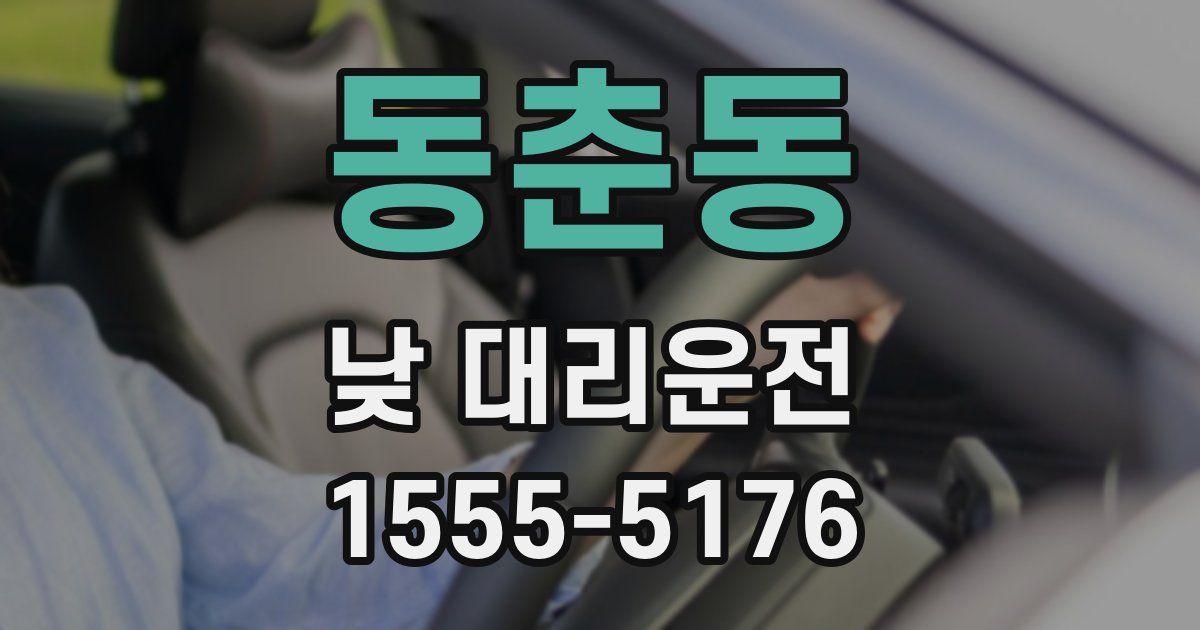 동춘동 낮 대리운전