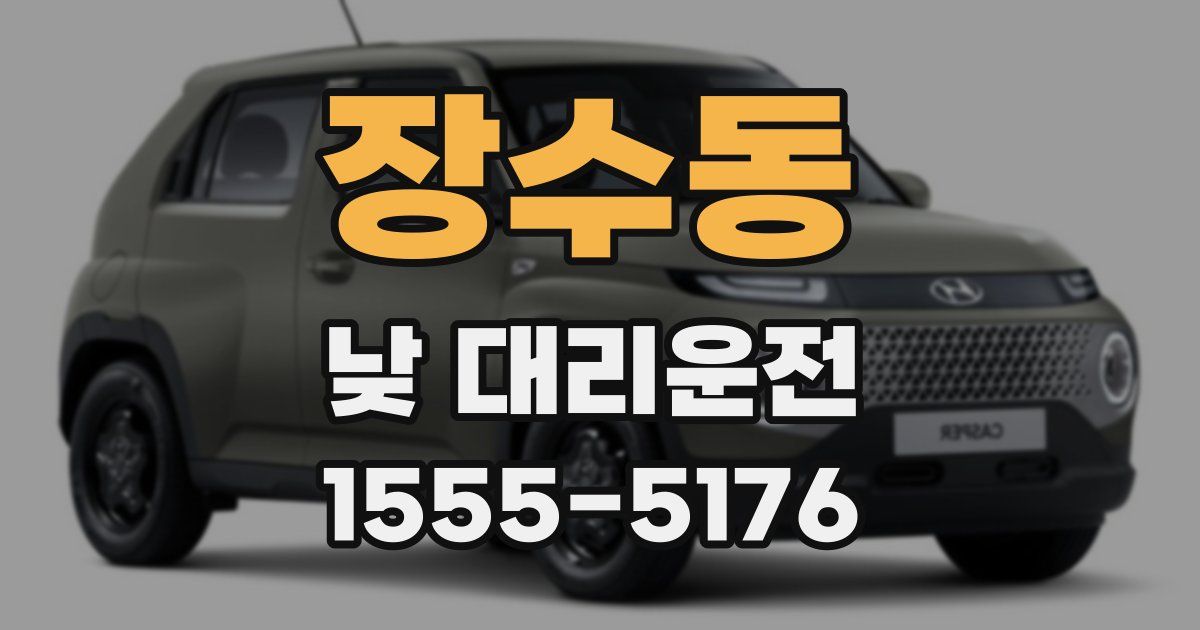 장수동 낮 대리운전