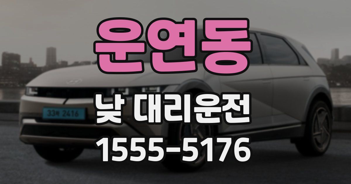 운연동 낮 대리운전