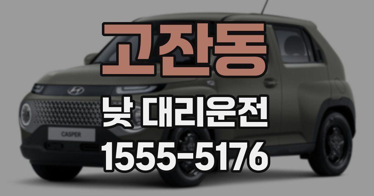 고잔동 낮 대리운전
