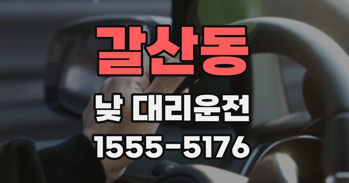갈산동 낮 대리운전