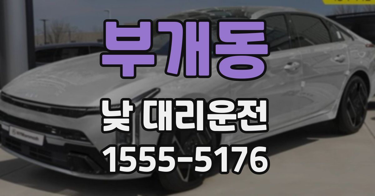 부개동 낮 대리운전