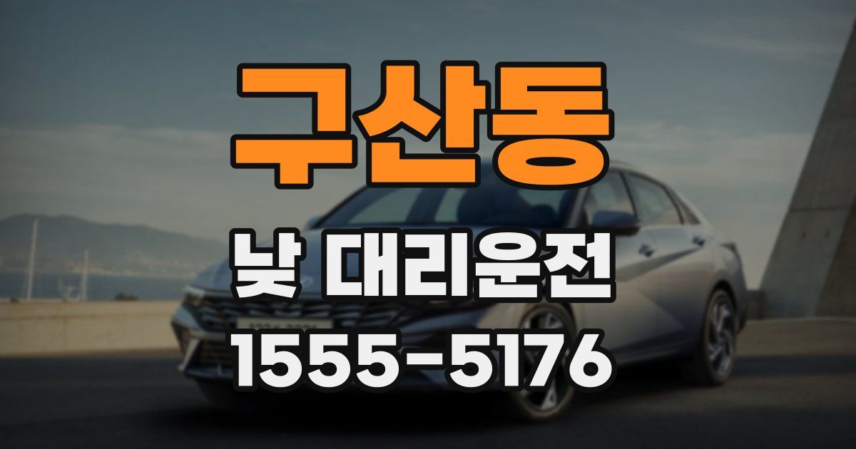 구산동 낮 대리운전