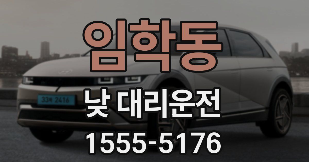 임학동 낮 대리운전