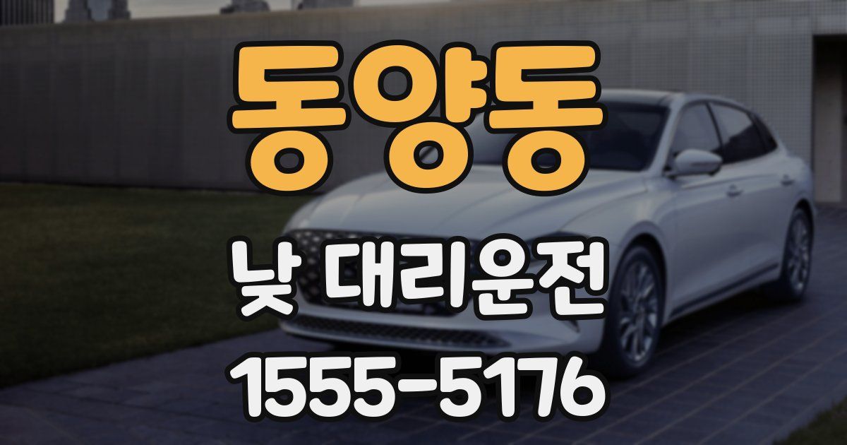 동양동 낮 대리운전