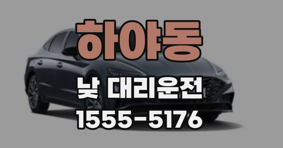 하야동 낮 대리운전