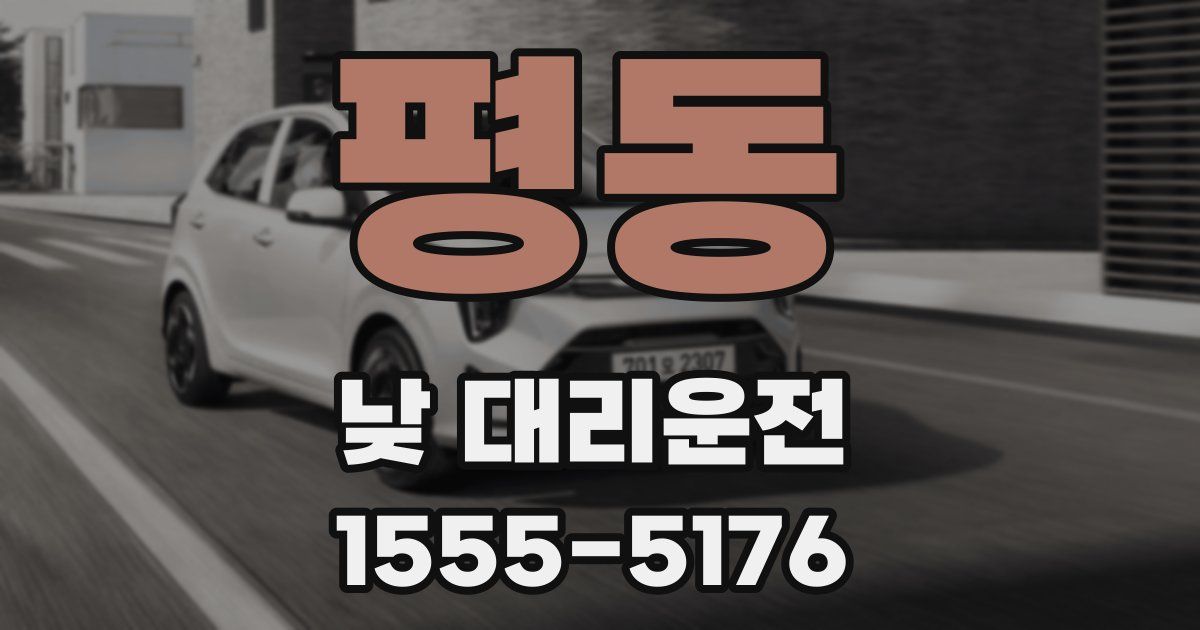 평동 낮 대리운전