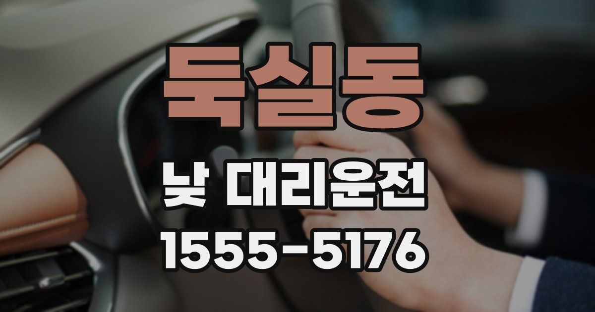 둑실동 낮 대리운전