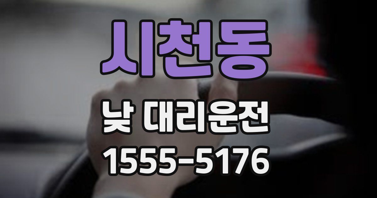 시천동 낮 대리운전