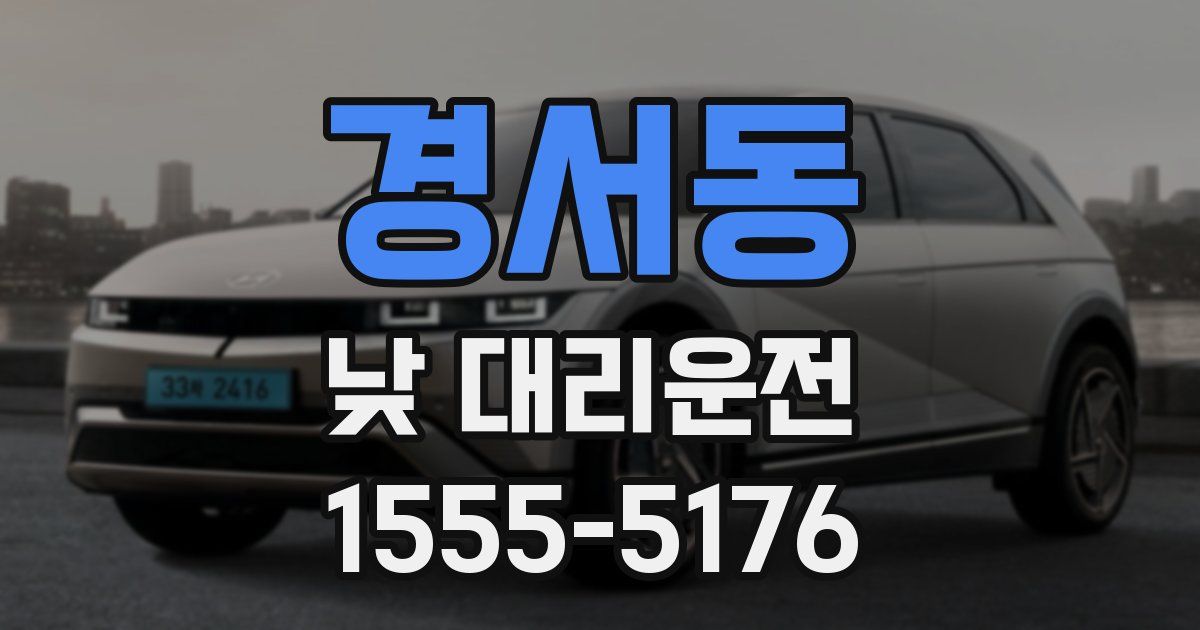경서동 낮 대리운전
