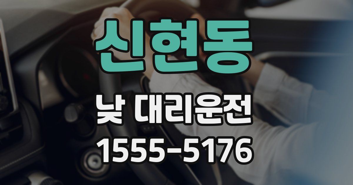 신현동 낮 대리운전