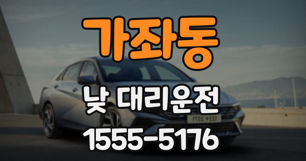 가좌동 낮 대리운전