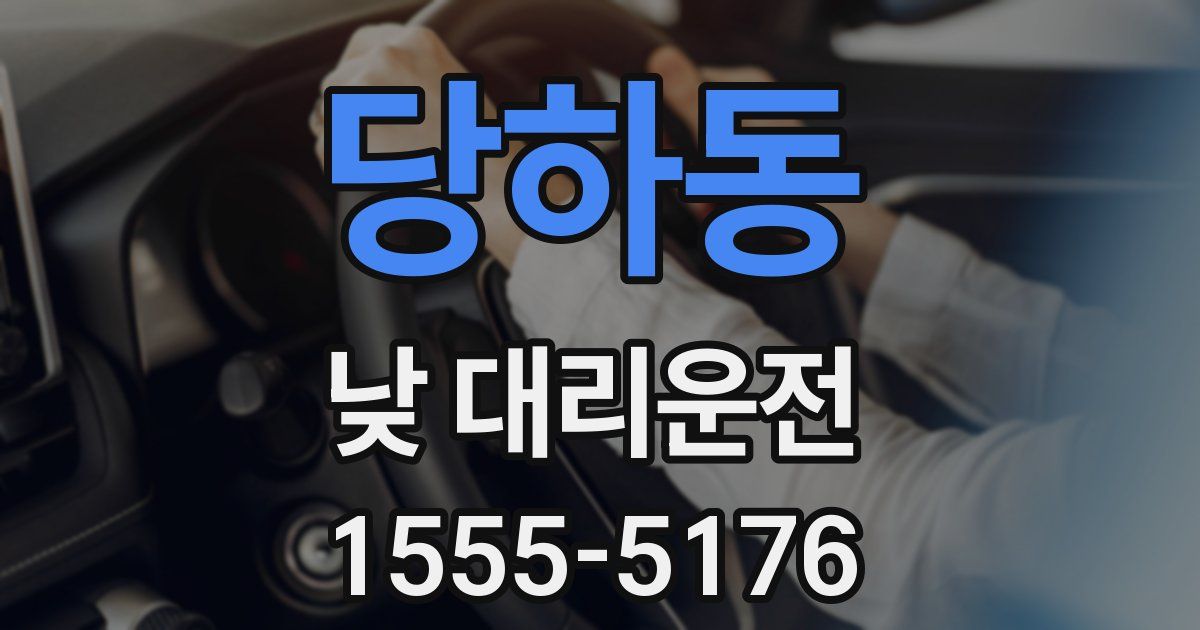 당하동 낮 대리운전