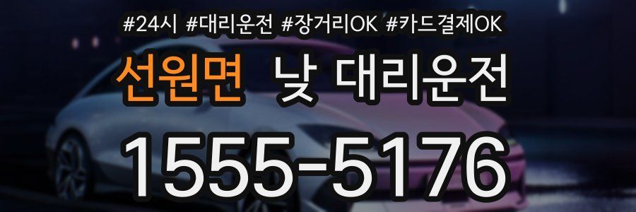 선원면 낮 대리운전