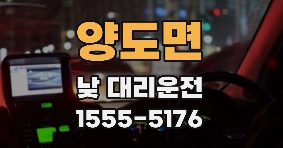 양도면 낮 대리운전