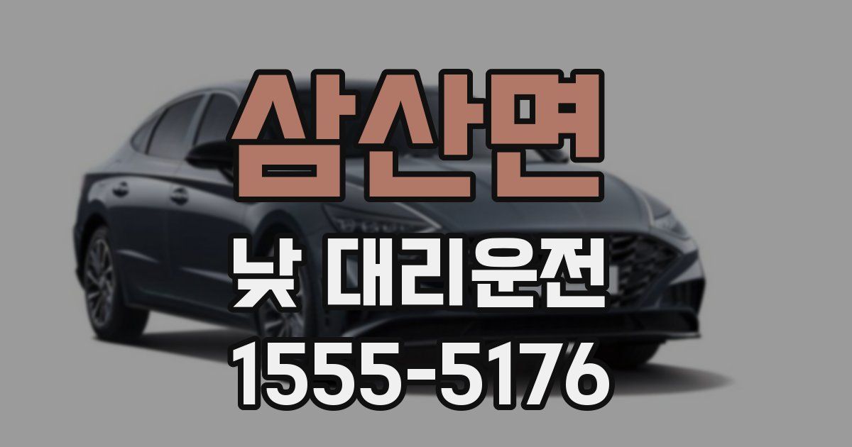 삼산면 낮 대리운전