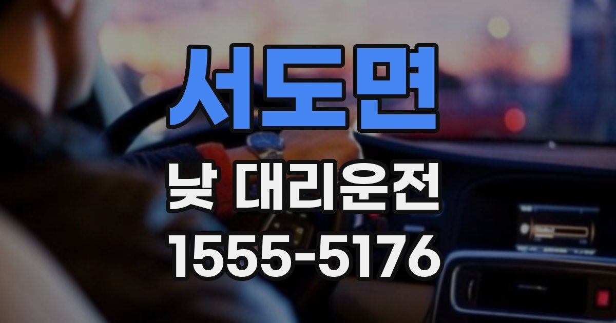 서도면 낮 대리운전