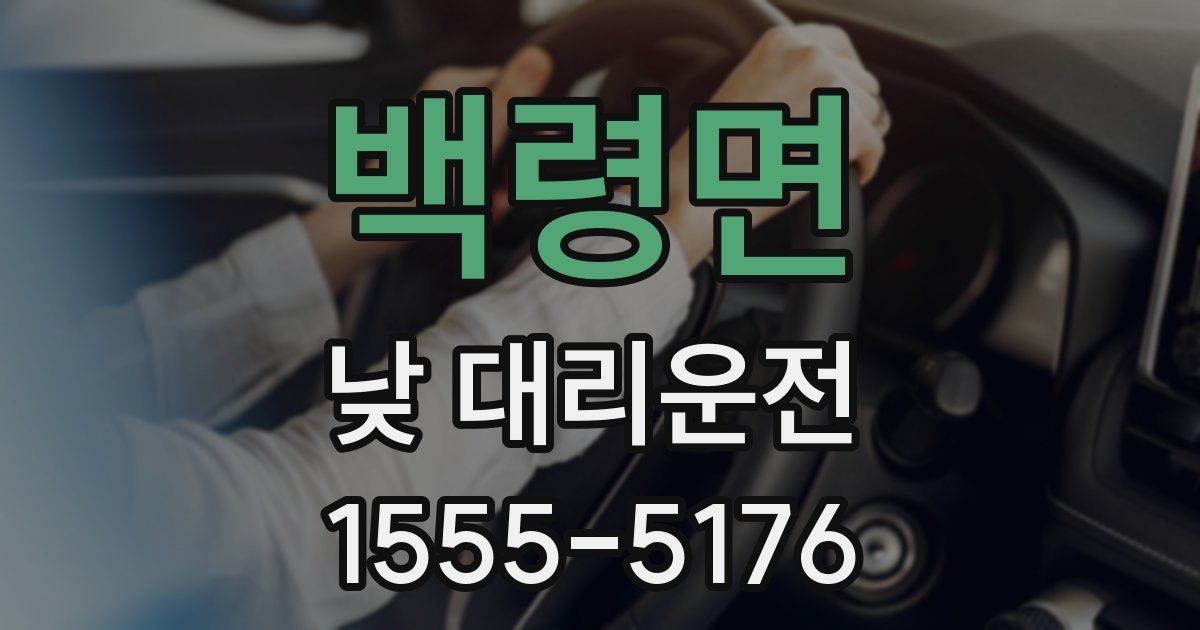 백령면 낮 대리운전