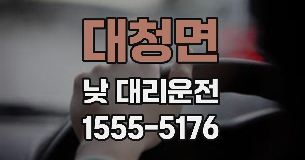대청면 낮 대리운전