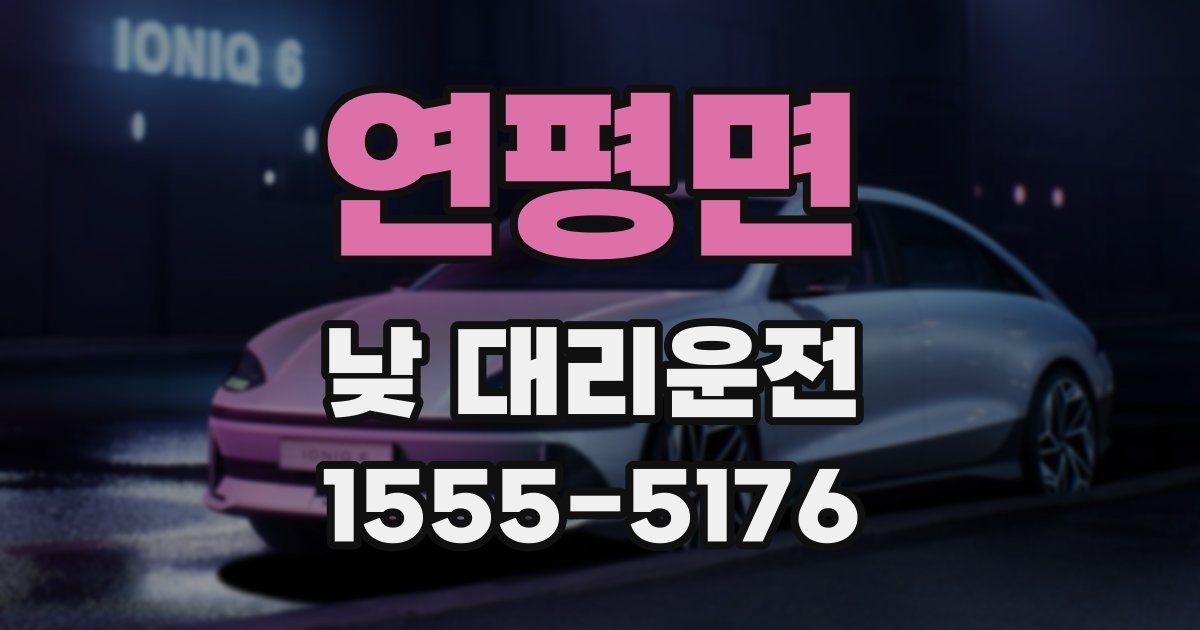 연평면 낮 대리운전