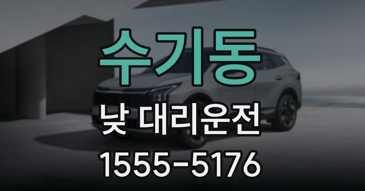 수기동 낮 대리운전