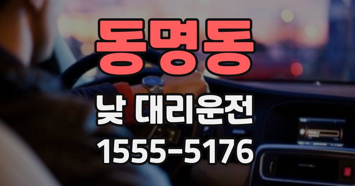 동명동 낮 대리운전
