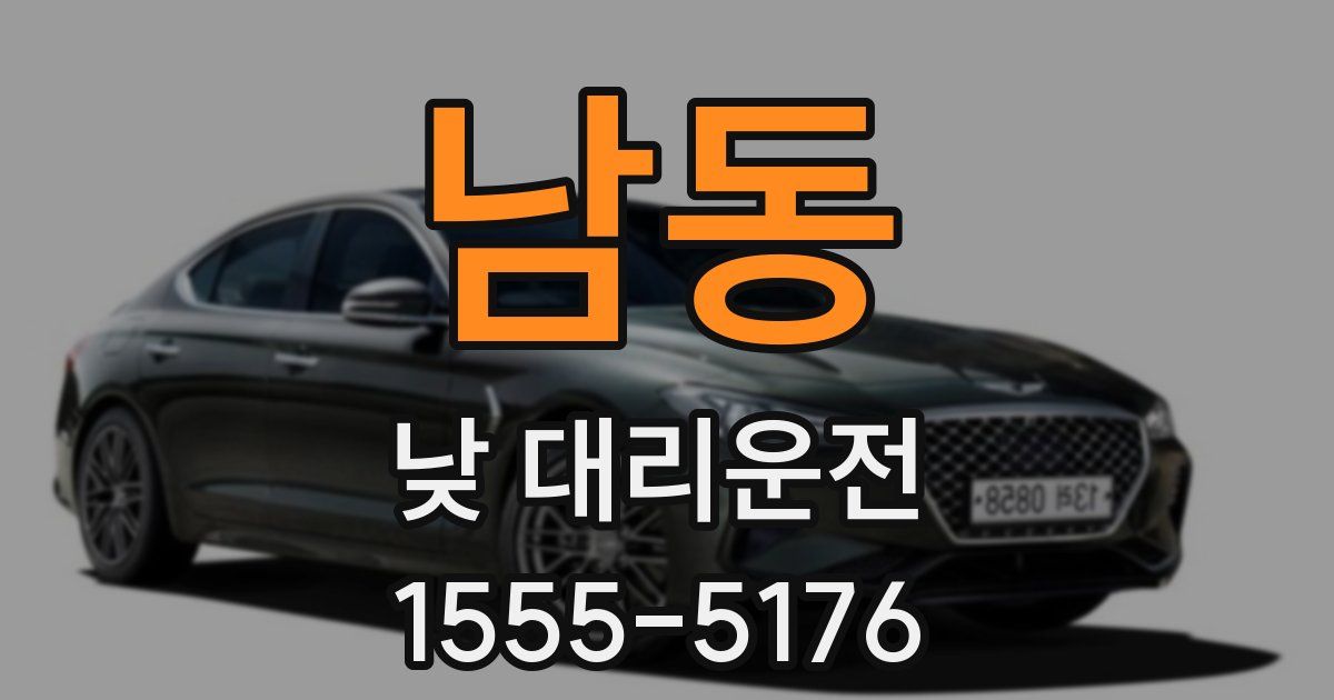 남동 낮 대리운전