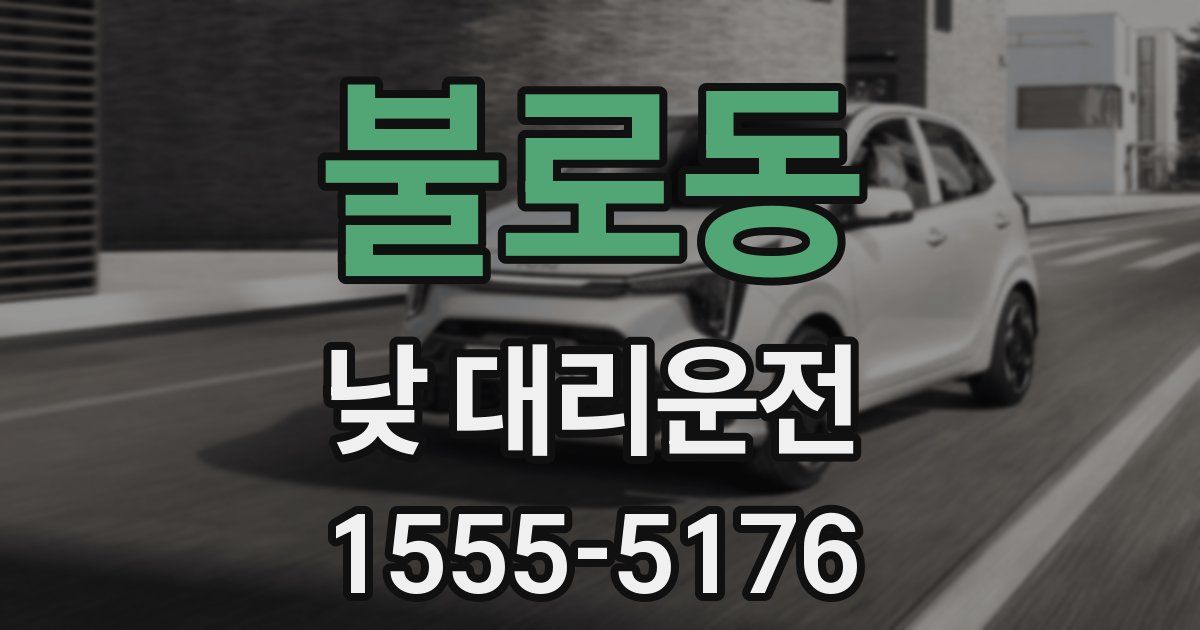 불로동 낮 대리운전
