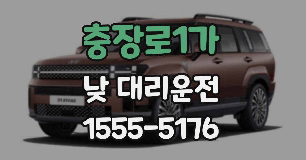 충장로1가 낮 대리운전