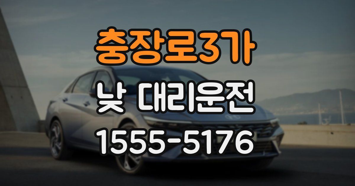 충장로3가 낮 대리운전
