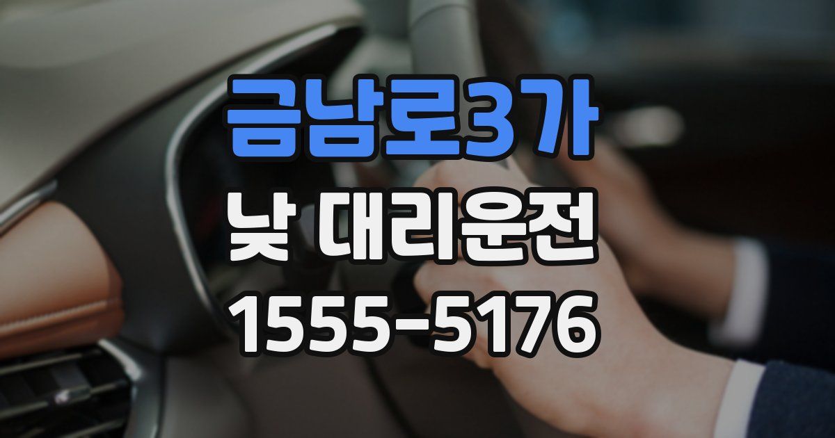 금남로3가 낮 대리운전