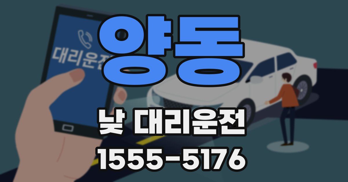 양동 낮 대리운전