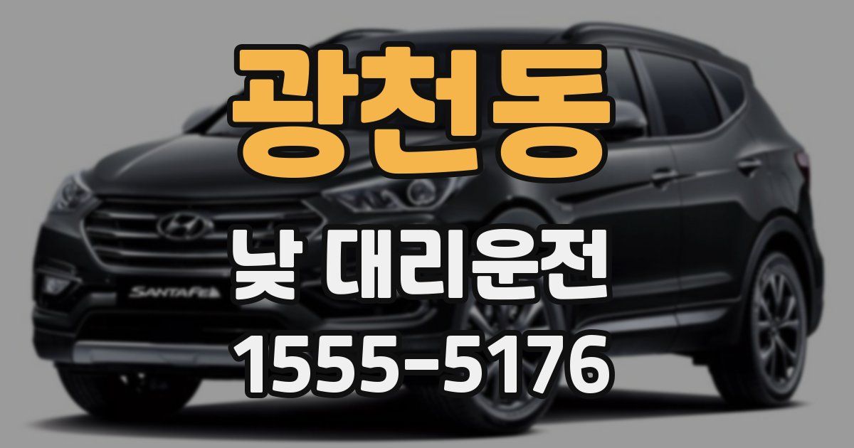 광천동 낮 대리운전