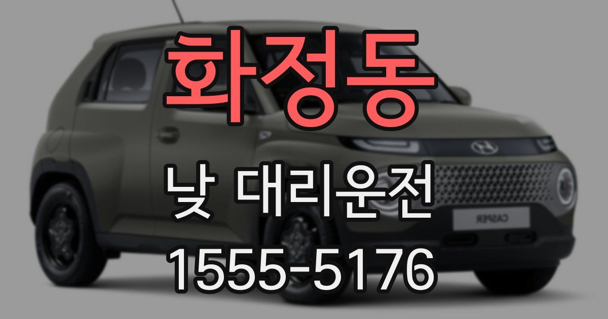 화정동 낮 대리운전