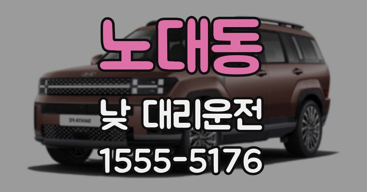 노대동 낮 대리운전