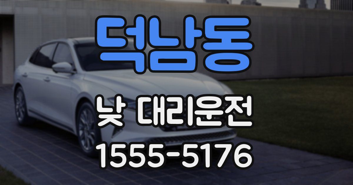 덕남동 낮 대리운전