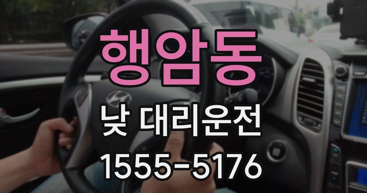 행암동 낮 대리운전