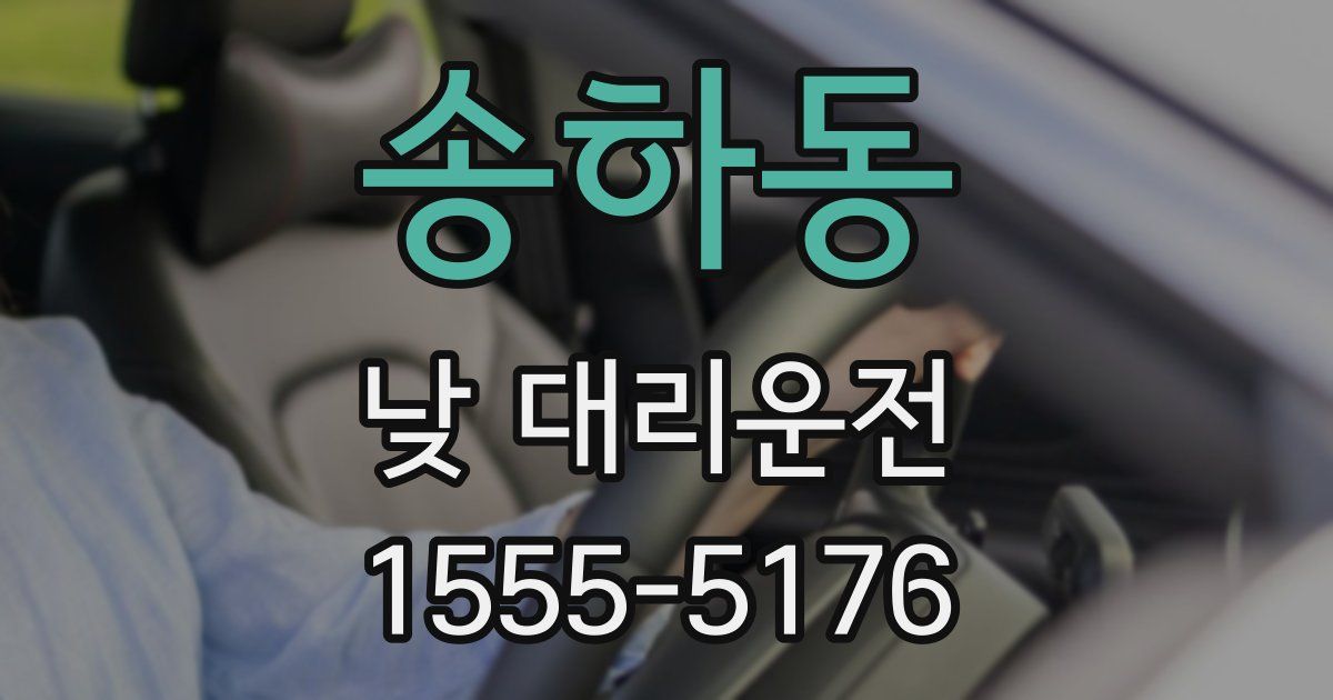 송하동 낮 대리운전