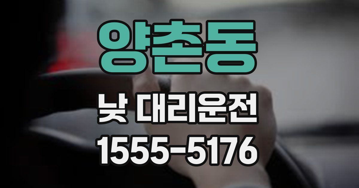 양촌동 낮 대리운전