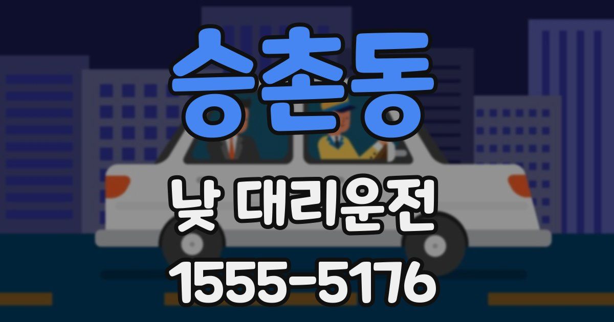 승촌동 낮 대리운전