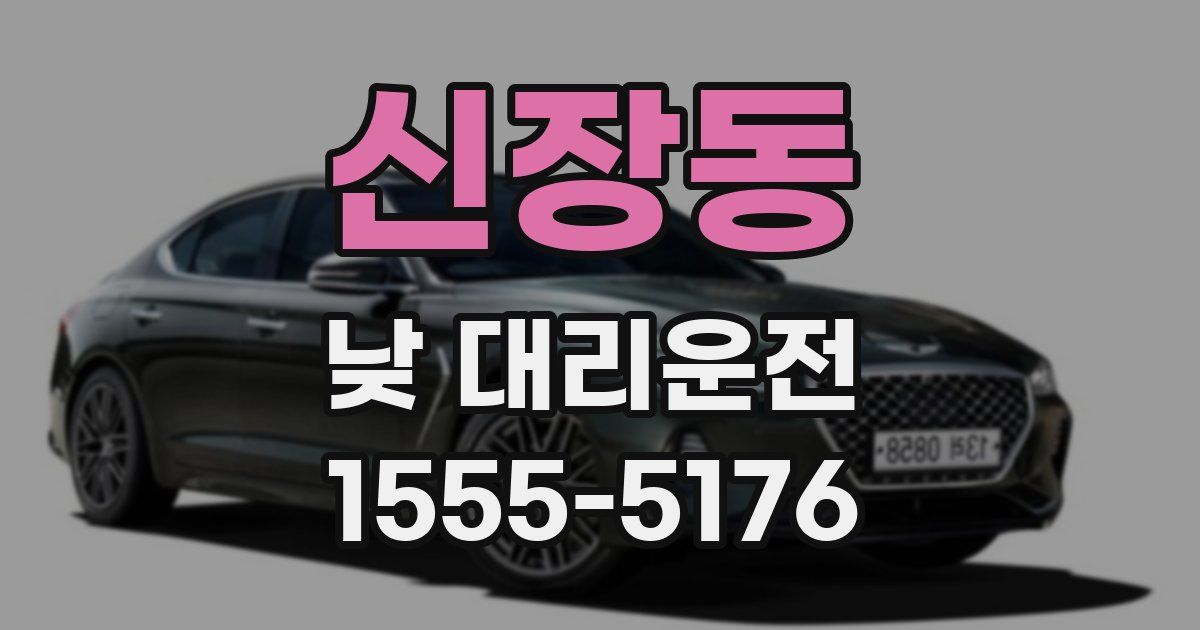 신장동 낮 대리운전
