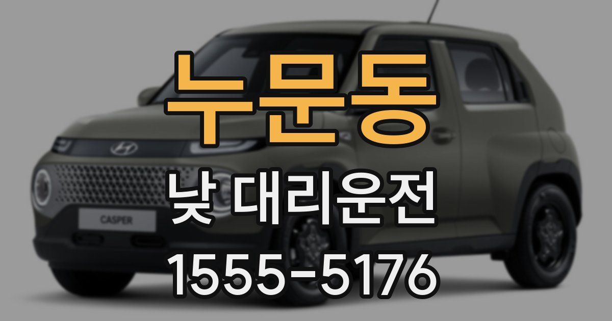 누문동 낮 대리운전