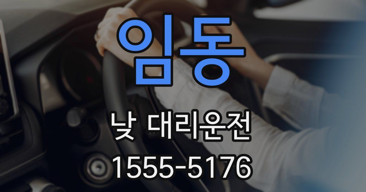 임동 낮 대리운전