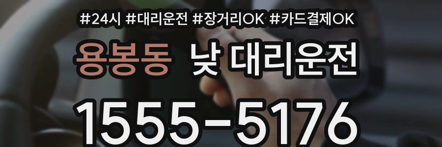 용봉동 낮 대리운전