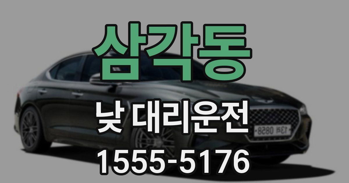 삼각동 낮 대리운전