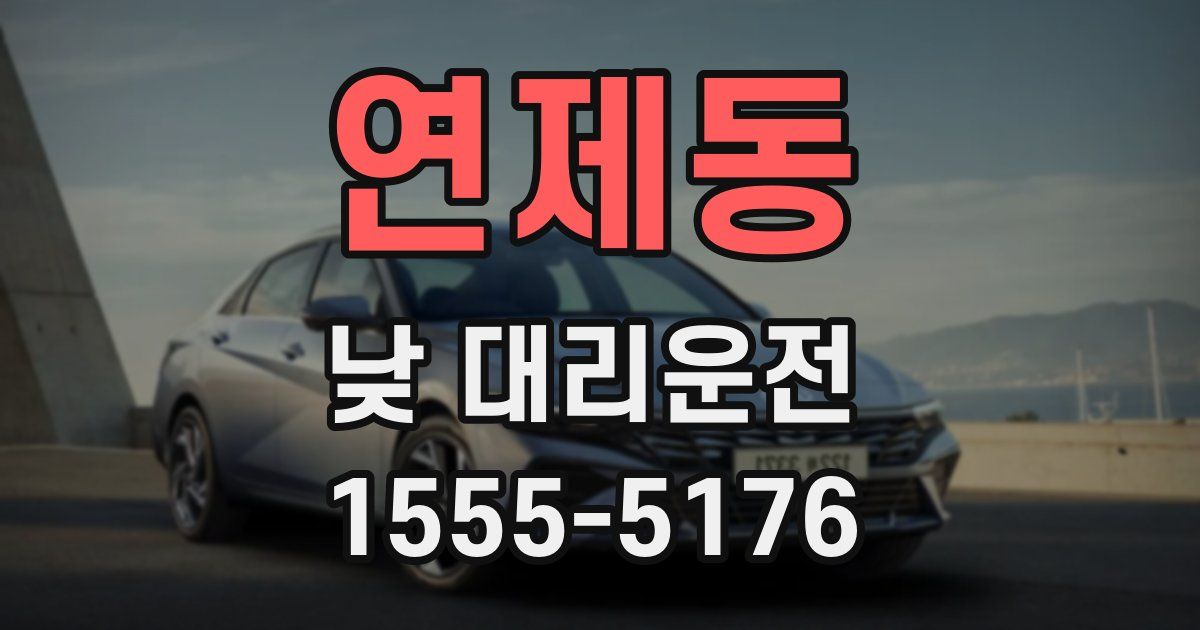 연제동 낮 대리운전
