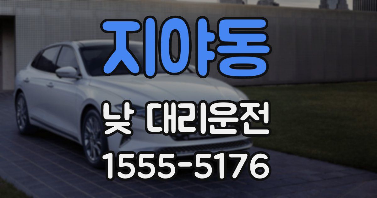 지야동 낮 대리운전
